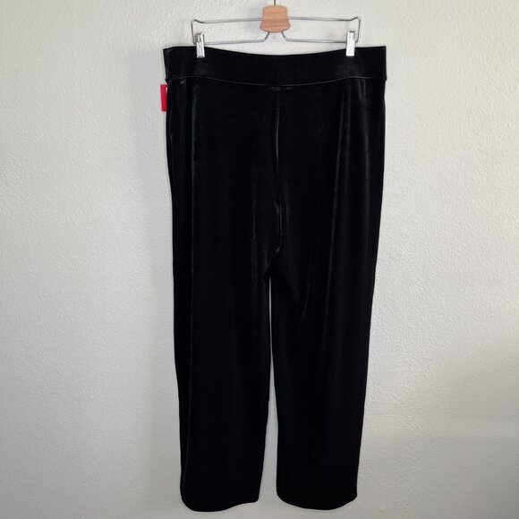 Spanx Womens Velvet Very Black Front Slit Pants Plus Size 2X 20396r - Picture 7 of 7